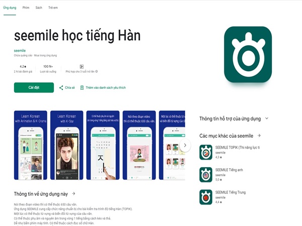 App học ngữ pháp tiếng Hàn 