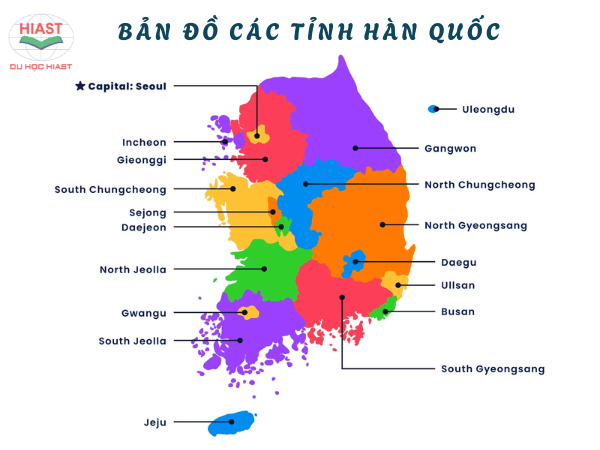 bản đồ các tỉnh hàn quốc